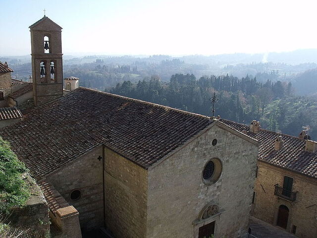 Uitzicht op landschap rondom Cetona