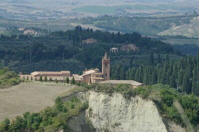 Crete senesi en Monte Oliveto Abdij