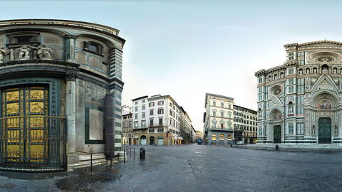 zicht op kathedraal en doopkapel van Florence