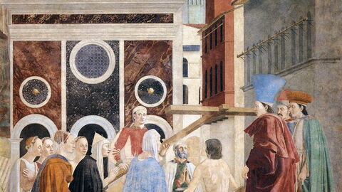 Een deel van de Ware Kruis fresco's