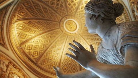 Uffizi Gallerij plafond van de Niobe kamer