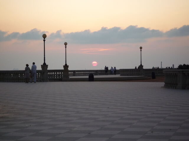 Terrazza Mascagni, zonsondergang
