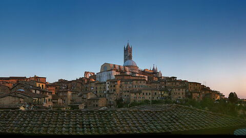 Zicht op de stad Siena
