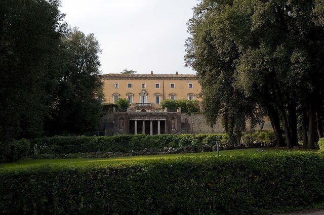 Zicht op Villa Chigi Saracini