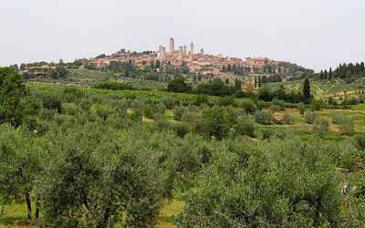 Zicht op San Gimignano