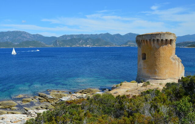Uitzicht op de kust van het eiland Elba