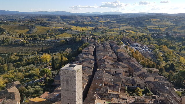Uitzichten over San Gimignano