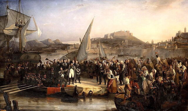 Napoleon verlaat Elba