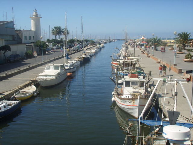 Het Burlamacca kanaal in Viareggio