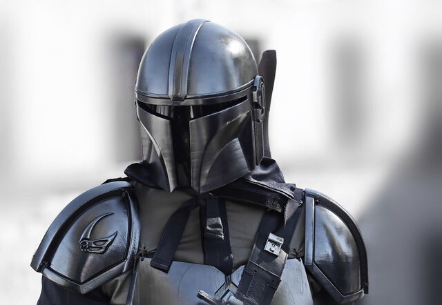 Een Madalorian cosplay bij Lucca Comics