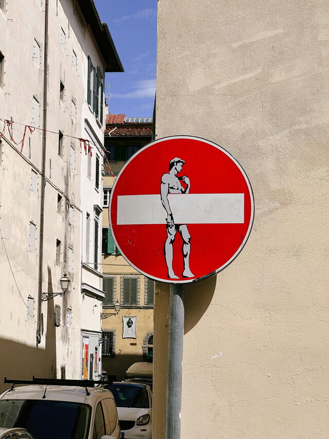 Straatbord in Florence