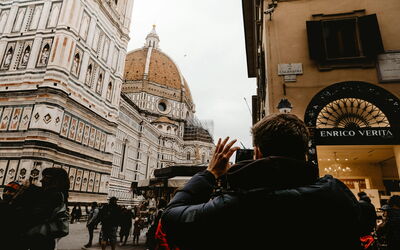 Maken van foto van Duomo in Florence