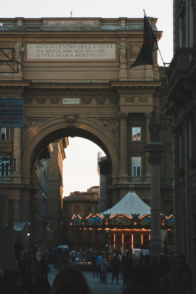 Een piazza in Florence