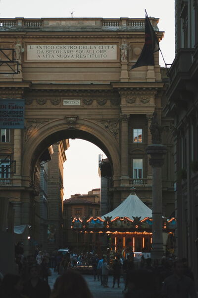 Een piazza in Florence
