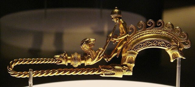 Voorbeeld van een gouden gesp
