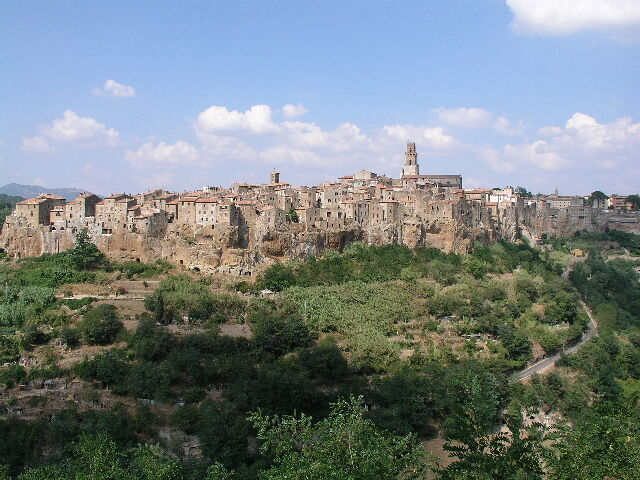 Zicht op Pitigliano
