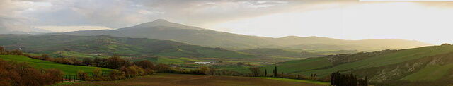 zicht op Val d'Orcia