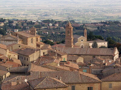 luchtfoto van Montepulciano