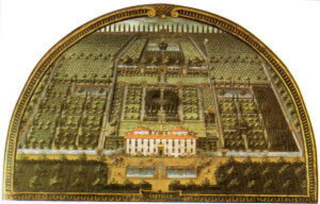 Beeld van de villa di Castello