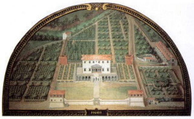 Beeld van de villa di Poggio a Caiano