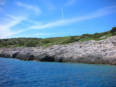 De Kust van het Eiland Giannutri