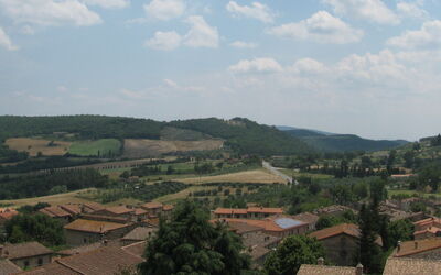 Zicht op de omgeving van het Kasteel