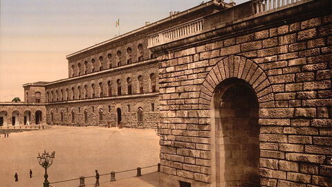oude foto van Pitti paleis