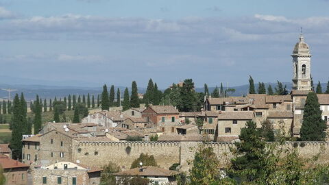 Zicht op San Quirico d'Orcia