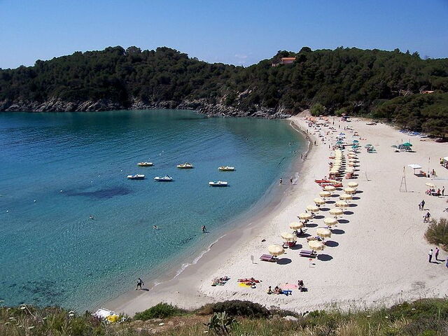 Een strand op Elba