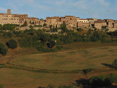 Uitzicht op het stadje Casole d'Elsa