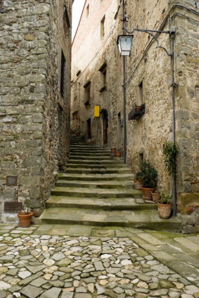 Straat in het centrum van Anghiari