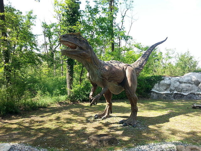 Dinosaurus model bij parco preistorico