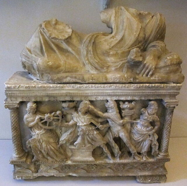 Alabaster beeld in Volterra