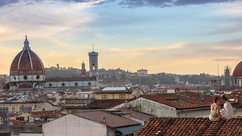 Een koppel in Florence