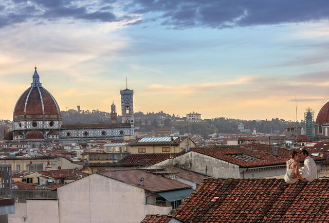 Een koppel in Florence