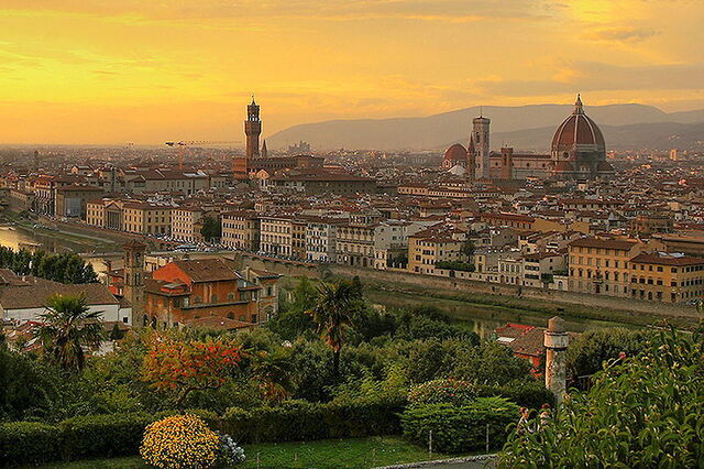 Zonsondergang over Florence
