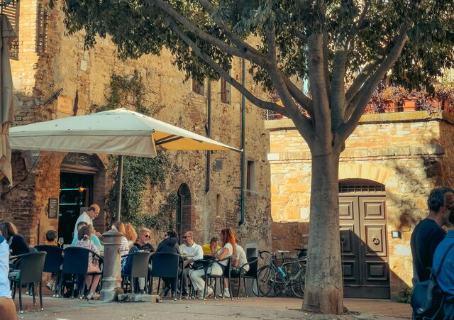 Een café in Toscane