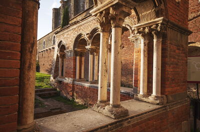 Eigen aan de pilaren van San Galgano
