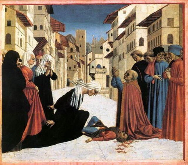 Schildering van een Wonder van Sint Zanobius