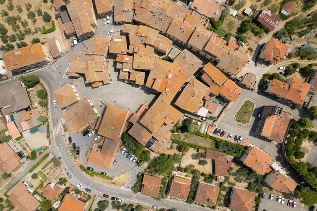 Uitzicht over Pergine Valdarno