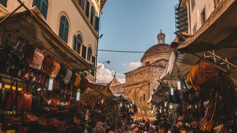 Een markt in Florence