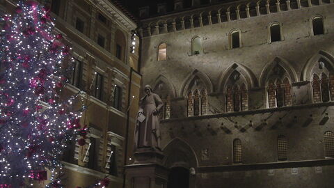 Piazza Salimbeni met Kerstmis