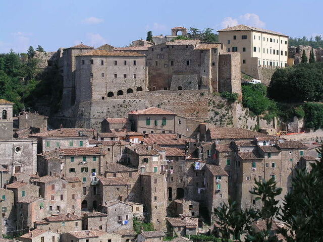 De stad Sorano