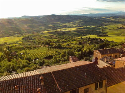Uitzichten van Toscane vanaf Montepulciano