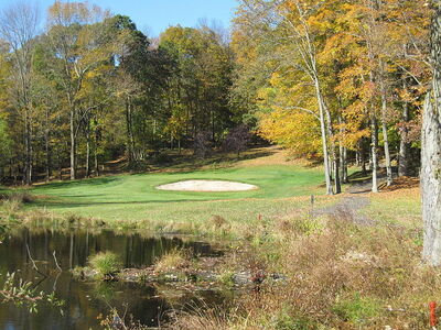 Golfbaan in de herfst