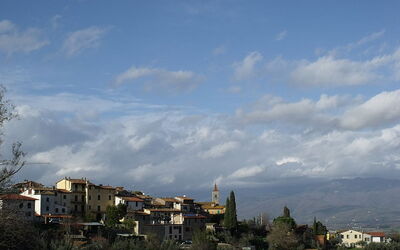 Zicht op Pergine Valdarno
