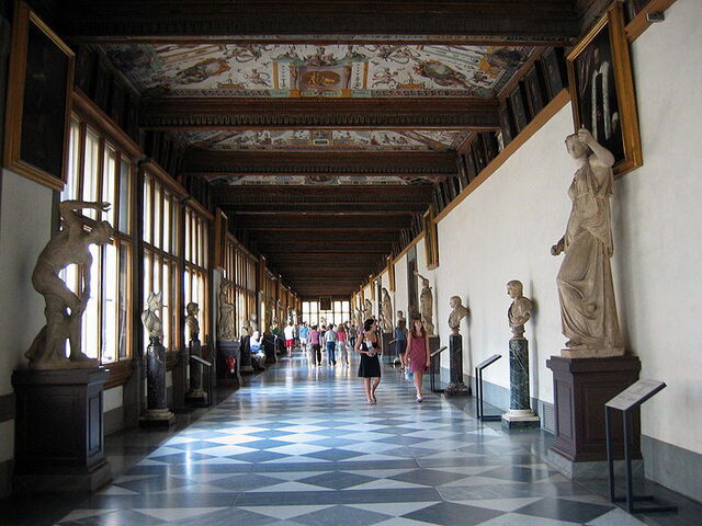 Gang van de Uffizi Galerij