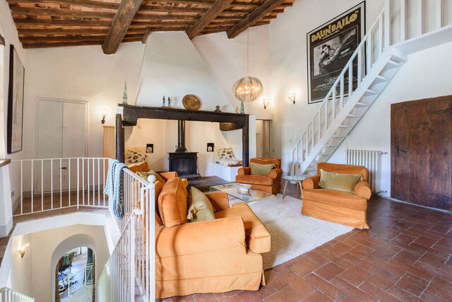 Villa Poggio La Croce, woonkamer