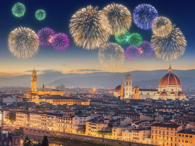 Vuurwerk over Florence