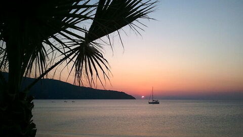 eiland elba strand zonsondergang